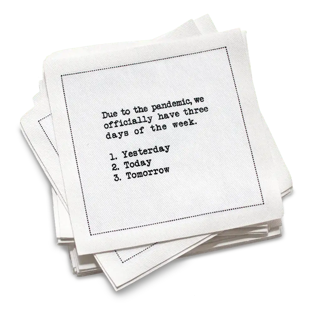 Quarantine Quotes Napkins - Case - Five Star Napkins