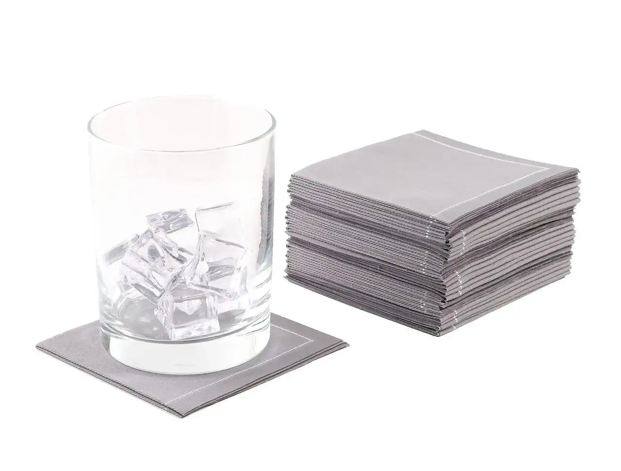 Grey 1/4 Fold Cocktail Napkins - Five Star Napkins