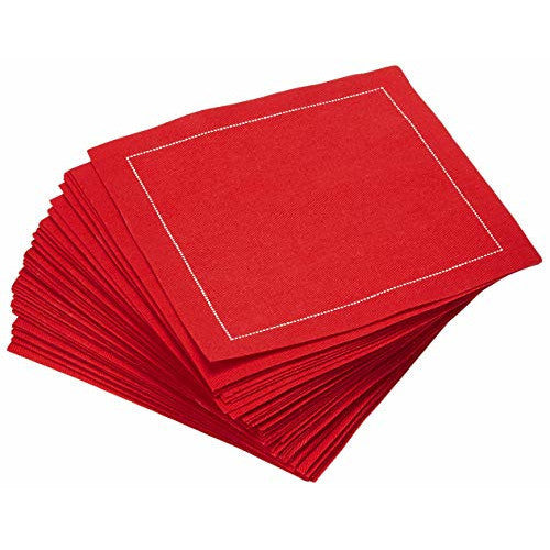 Cotton Cocktail Napkin - Red