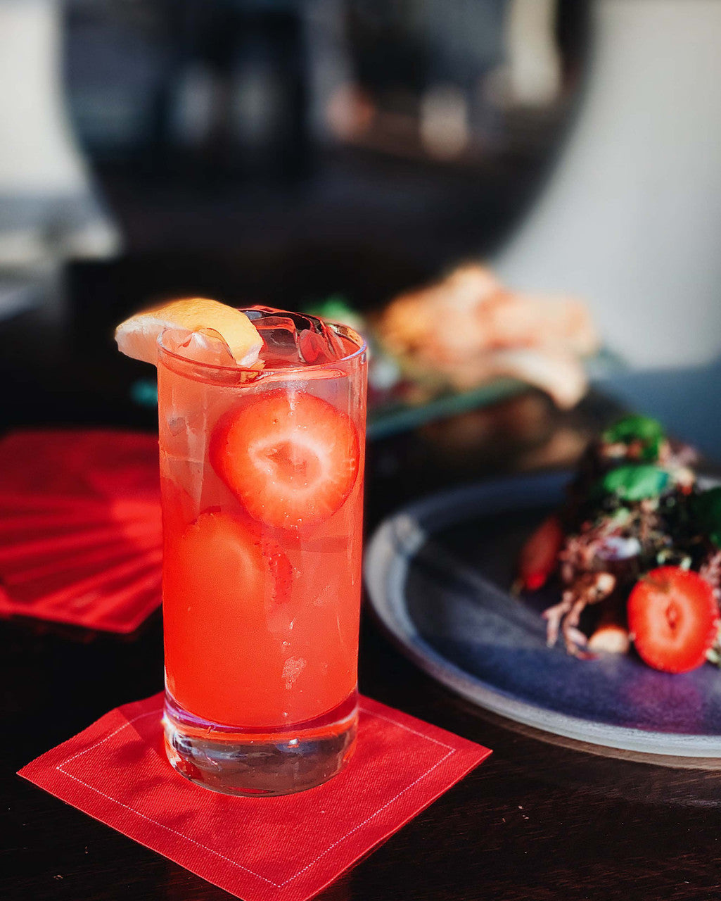 Cotton Cocktail Napkin - Red