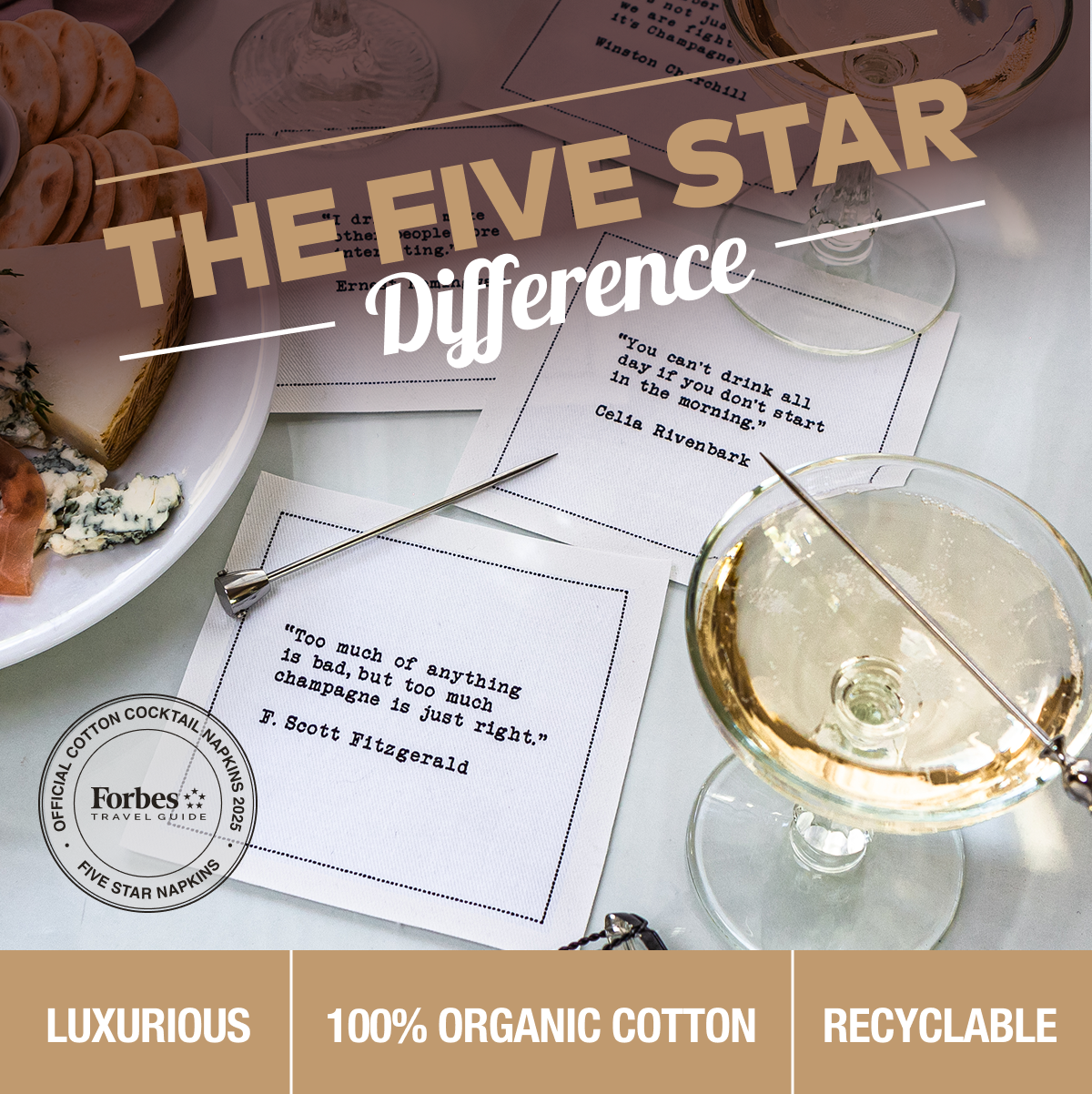 Natural Linen Premium Dinner Napkins