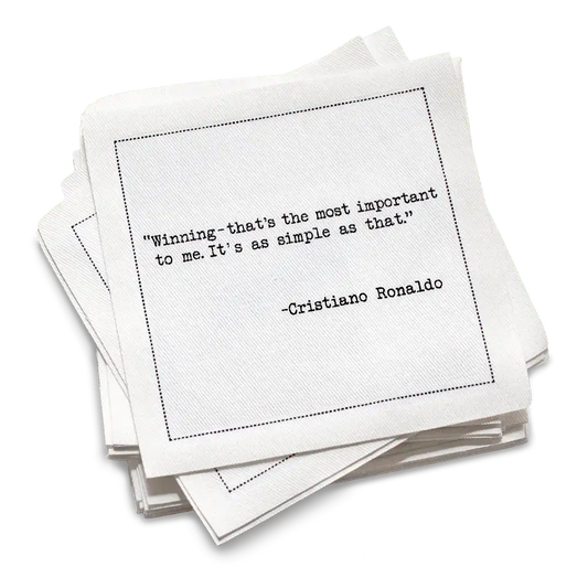 Soccer Legends Quotes Napkins - Five Star Napkins