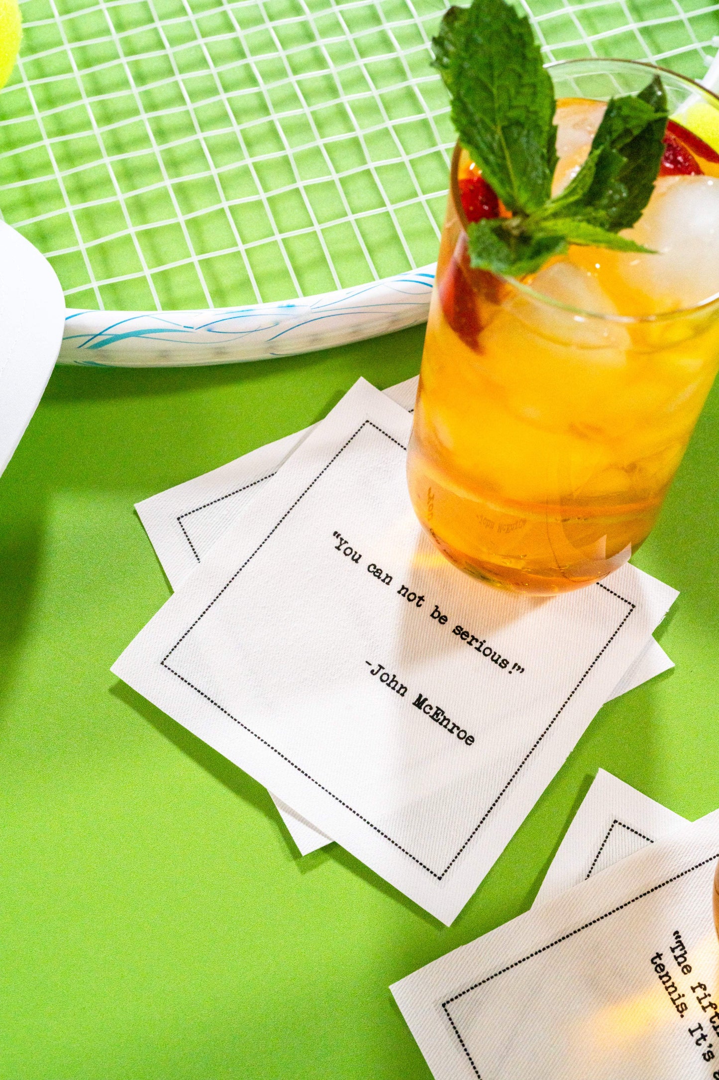 Tennis Legend Quotes Napkins - Five Star Napkins