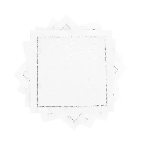 Cotton Cocktail Napkin - White - Five Star Napkins