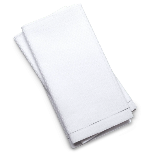 White Diamond Weave Hand Towel Napkins - Case - Five Star Napkins