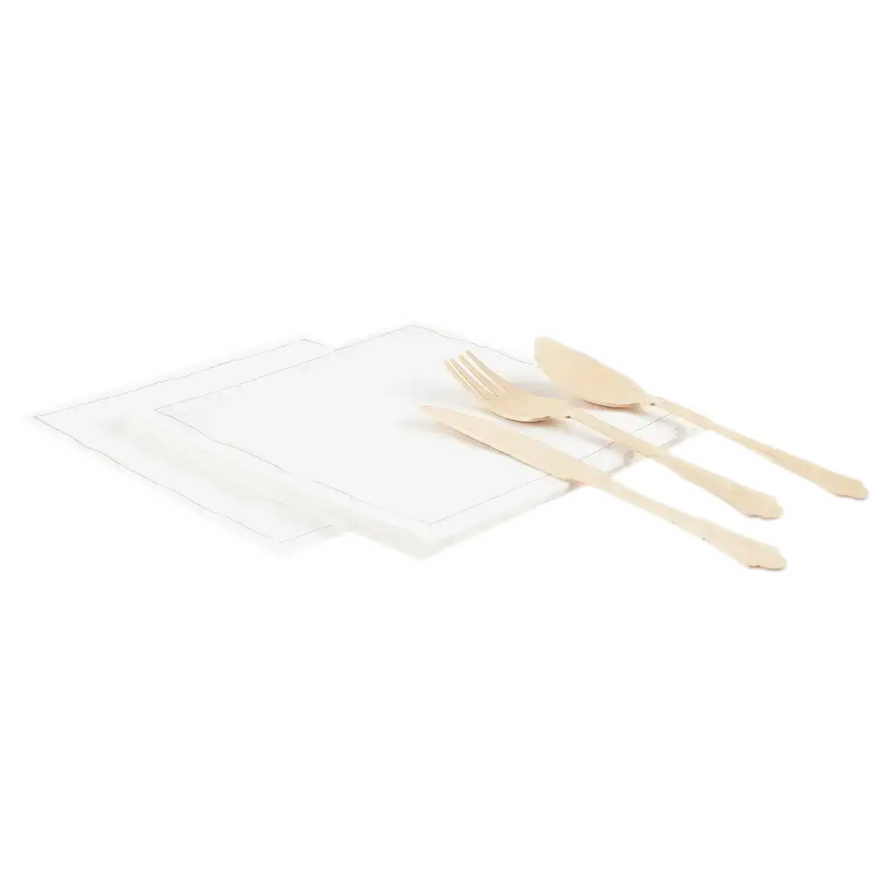 White Cotton Luncheon Napkins - Five Star Napkins