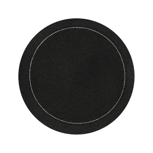 4" Round Cocktail Napkins - Black