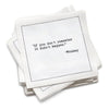 Whiskey Quotes Napkins - White
