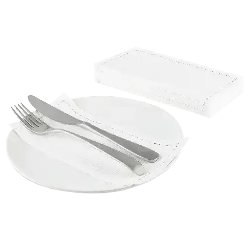 White 1/2 Fold Cocktail Napkins - Case - Five Star Napkins