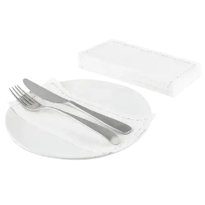 White 1/2 Fold Cocktail Napkins - Case - Five Star Napkins