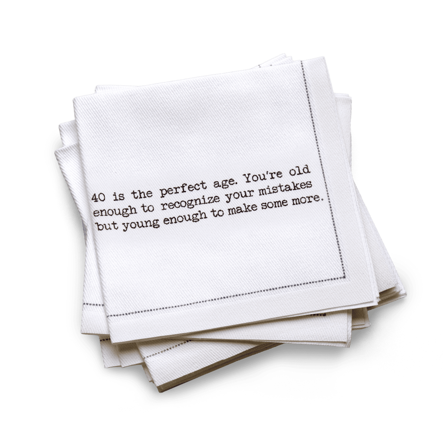 1/4 Fold 40th Birthday Quotes Napkins