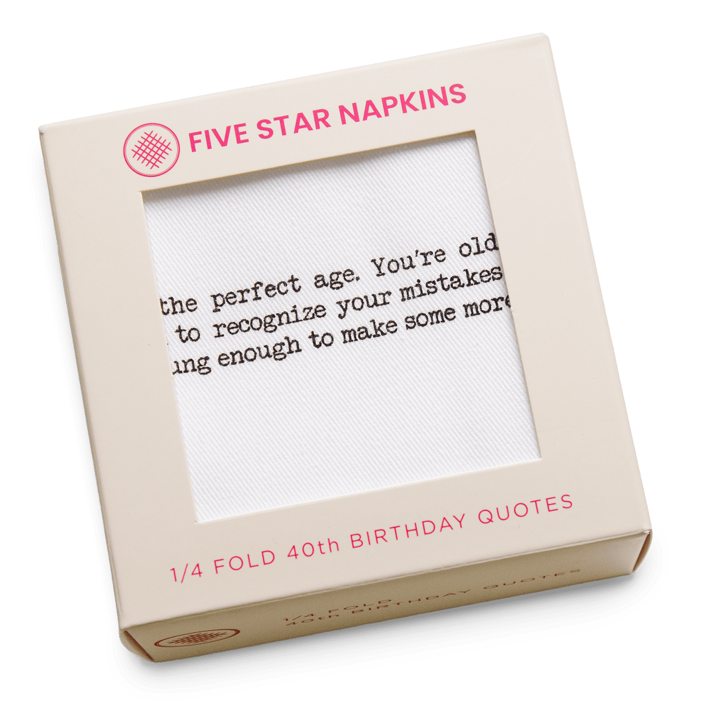 1/4 Fold 40th Birthday Quotes Napkins