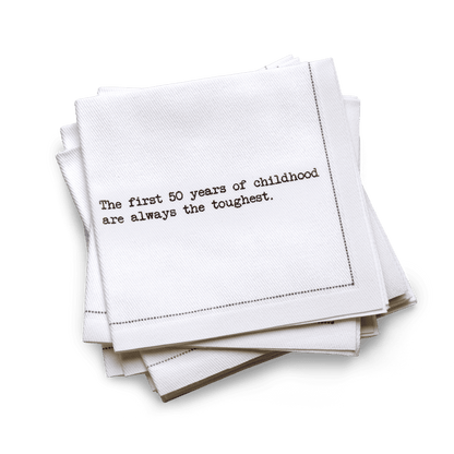 1/4 Fold 50th Birthday Quotes Napkins