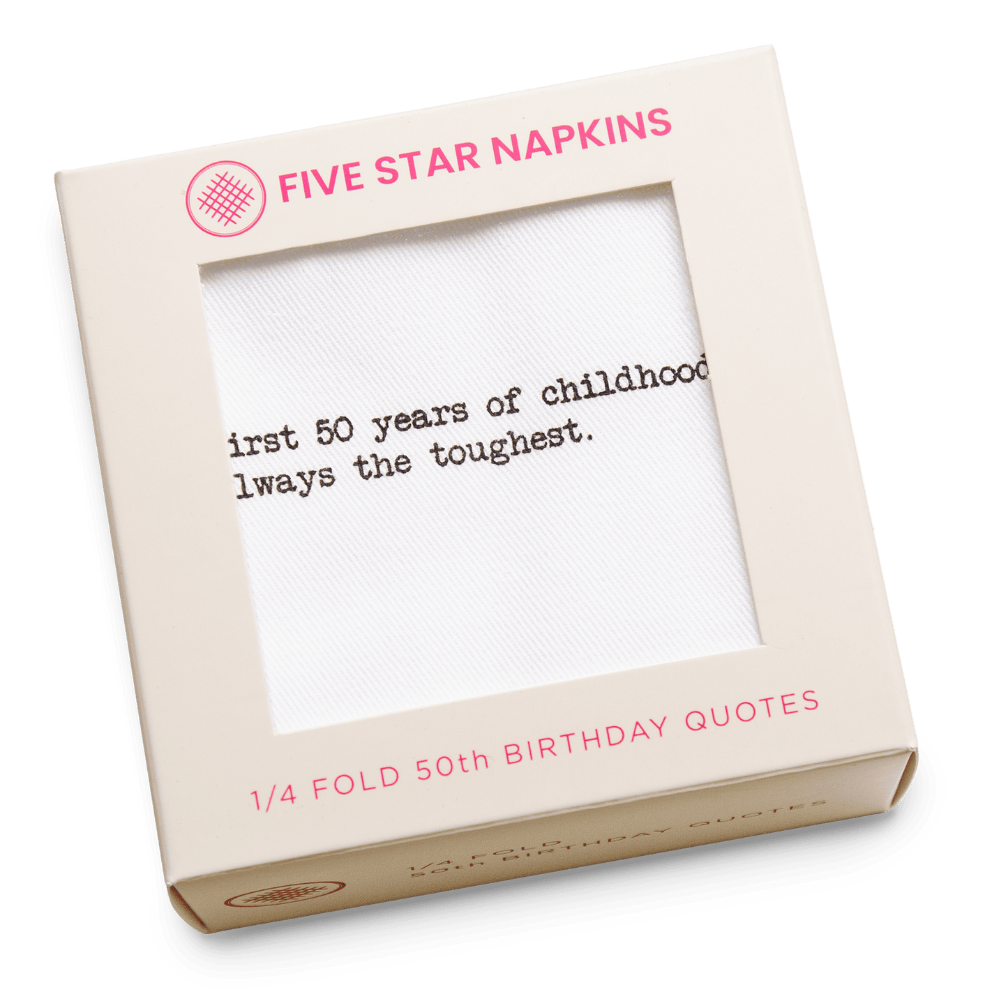 1/4 Fold 50th Birthday Quotes Napkins