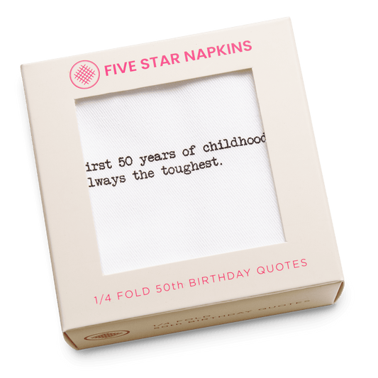 1/4 Fold 50th Birthday Quotes Napkins