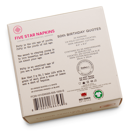 1/4 Fold 50th Birthday Quotes Napkins