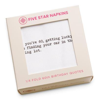 1/4 Fold 60th Birthday Quotes Napkins