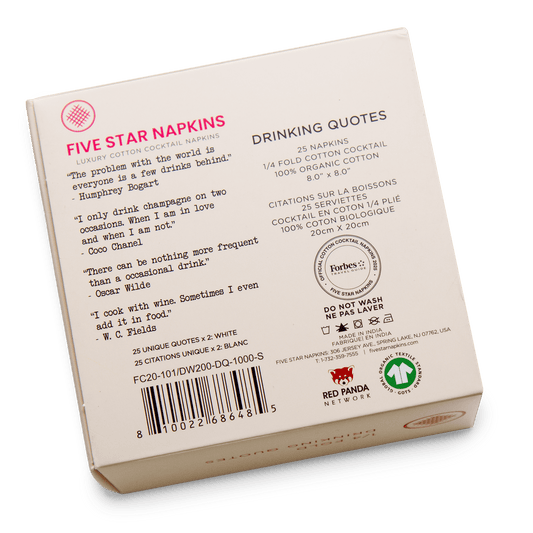 1/4 Fold Drinking Quotes Napkins | First Edition