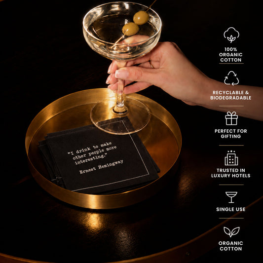 1/4 Fold Drinking Quote Napkins | First Edition
