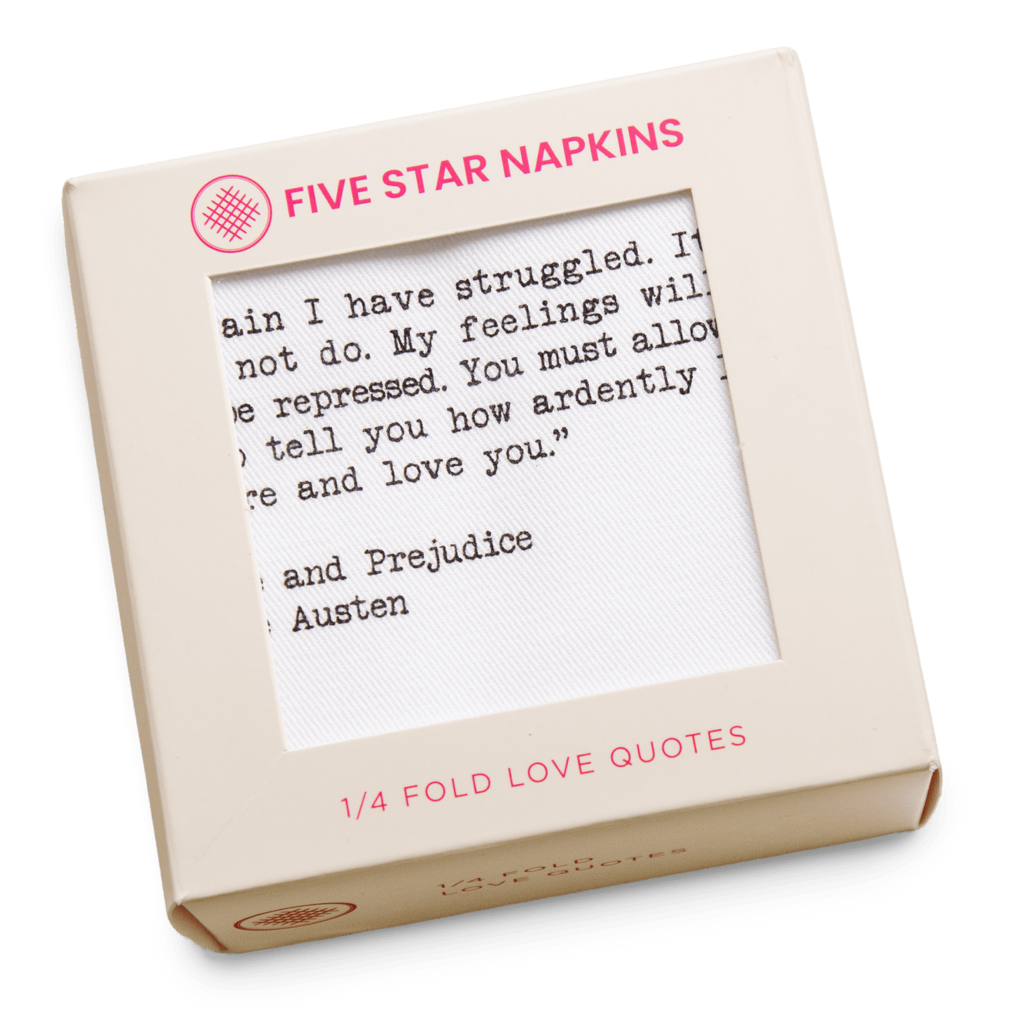 1/4 Fold Love Quotes Napkins