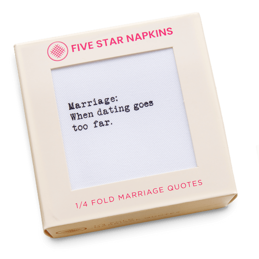 1/4 Fold Marriage Quotes Napkins x 4
