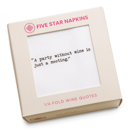 1/4 Fold Wine Quotes Napkins