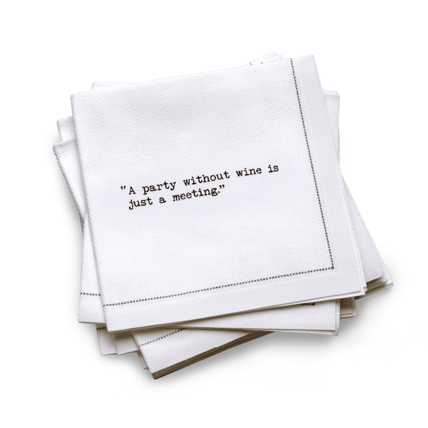 1/4 Fold Wine Quotes Napkins