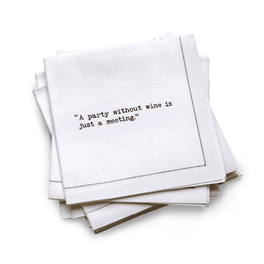 1/4 Fold Wine Quotes Napkins