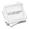 Carrie Bradshaw Quotes Napkins - White