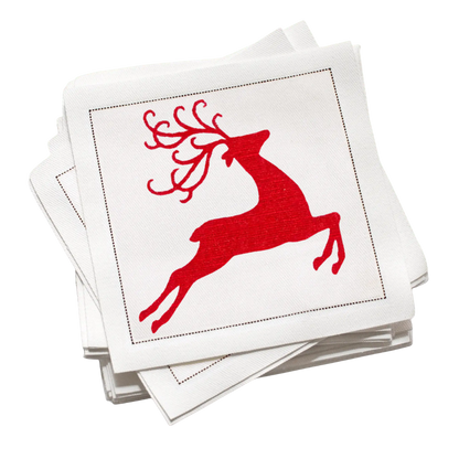Reindeer Cocktail Napkins - Case