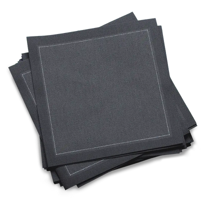 Cotton Cocktail Napkins - Anthracite Grey