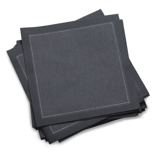 Cotton Cocktail Napkins - Anthracite Grey
