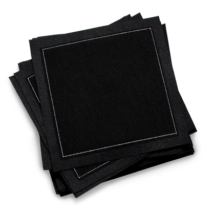 Cotton Cocktail Napkins - Black - Case