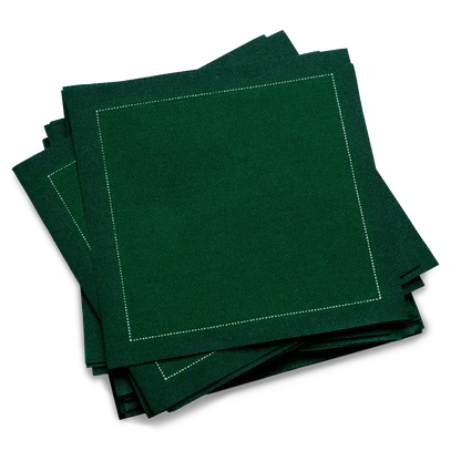 Cotton Cocktail Napkins - British Racing Green