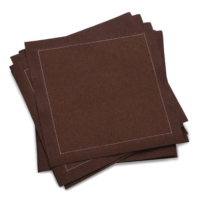 Cotton Cocktail Napkins - Friar Brown