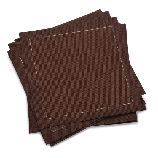 Cotton Cocktail Napkins - Friar Brown