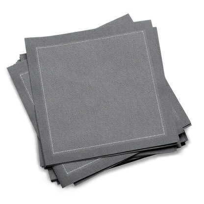 Cotton Cocktail Napkins - Grey