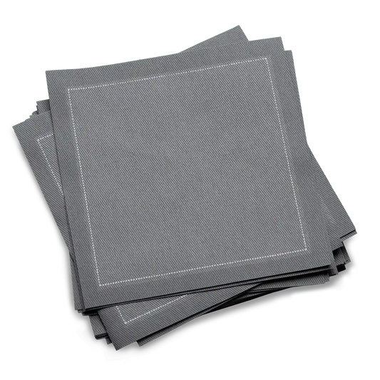 Cotton Cocktail Napkins - Grey