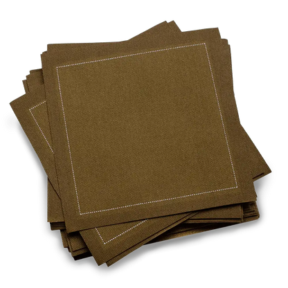 Cotton Cocktail Napkins - Khaki