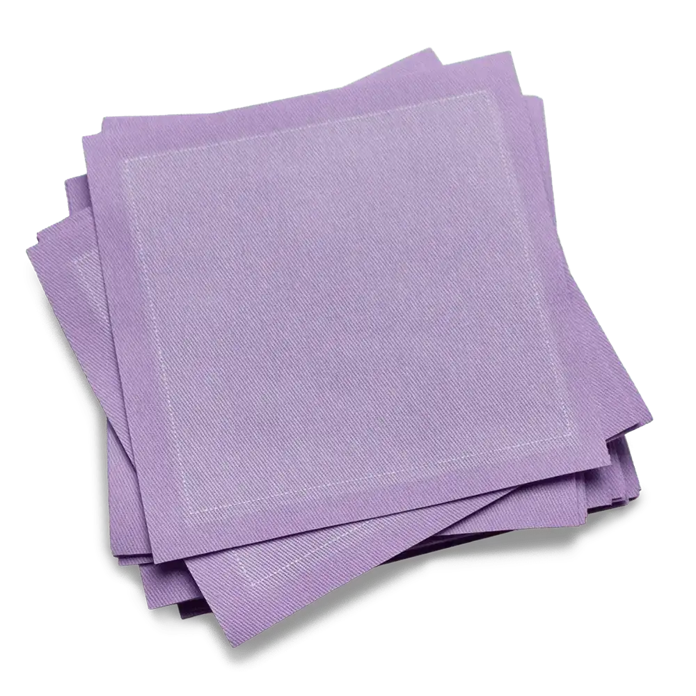 beverage napkins lavender flower square 60 count Color Cocktail Napkins - 100% Organic Cotton