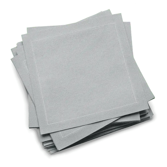 Cotton Cocktail Napkins - Pearl Grey