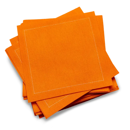 Cotton Cocktail Napkins - Persimmon