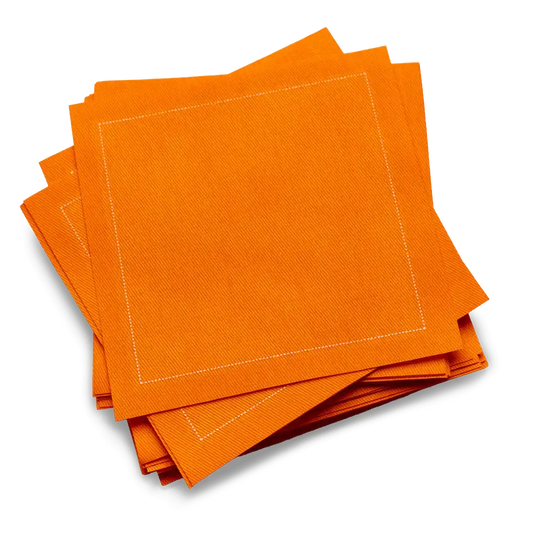Cotton Cocktail Napkins - Persimmon