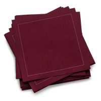 Cotton Cocktail Napkin - Pomegranate - Five Star Napkins
