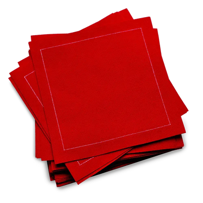 Cotton Cocktail Napkins - Red