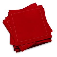Cotton Cocktail Napkins - Red - Five Star Napkins