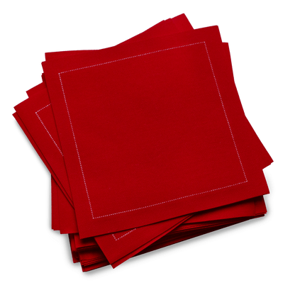 Cotton Cocktail Napkins - Red