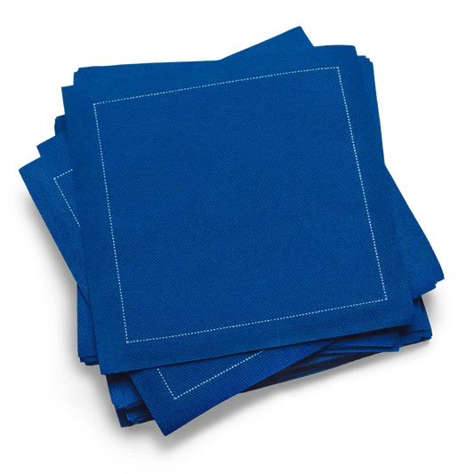 Cotton Cocktail Napkins - Royal Blue