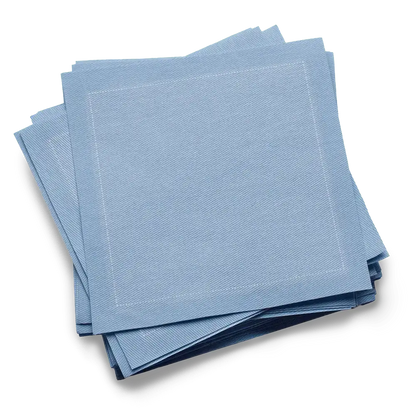 Cotton Cocktail Napkins - Sky Blue