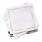 Cotton Cocktail Napkin - White With Black Stitch Line - Five Star Napkins